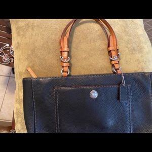 Vintage Coach Chelsea Pebble Leather Tote